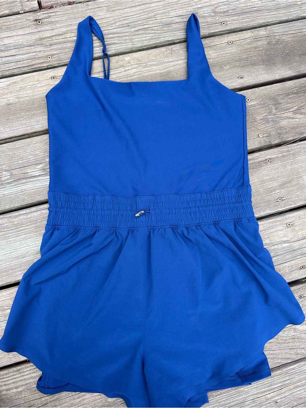Abercrombie & Fitch YPB SculptLUX Hybrid Flyaway Romper Blue Size XL
